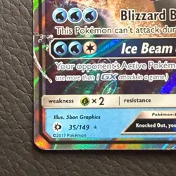 Lapras GX 35/149 - Sun & Moon Base Set - Ultra Rare Holo - Pokemon TCG Card NM - Image 5
