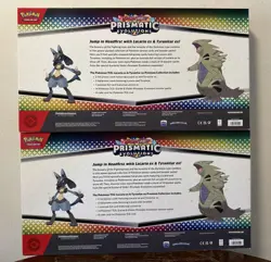 Two (2) Pokemon Prismatic Evolutions Lucario ex & Tyranitar ex Premium Boxes - Image 2