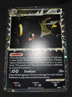 Umbreon Prime 86/90 Undaunted Holo Ultra Rare English 2010 Pokemon TCG - Image 2