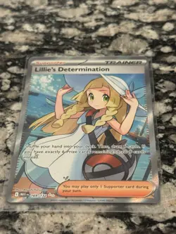 Lillie's Determination 169/132 Secret Rare Pokemon Mega Evolution Full Art NM/M - Image 1