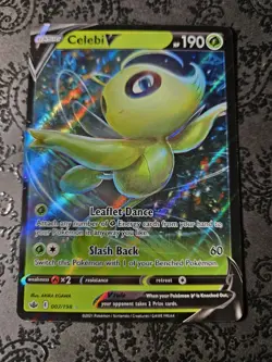 Pokemon TCG Celebi v Chilling Reign Holo Ultra Rare Card 007/198 - Image 2