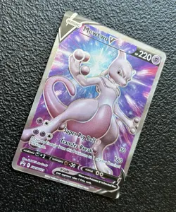 Mewtwo V - SWSH229 - Black Star Promo Full Art Holo Rare! - Pokemon Go *NM/M - Image 2