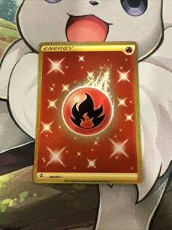 Pokemon TCG - Fire Energy 284/264 Fusion Strike Gold Secret Rare NM - Image 1