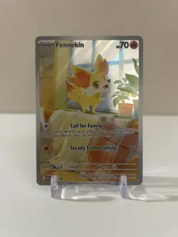 Pokemon ME: Mega Evolution Promo Fennekin 080 Holo Chaos Rising ETB Promo NM - Image 1