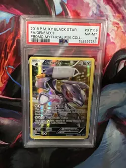 Pokemon TCG Genesect XY Black Star Promo Holo Full Art Eng 2016 PSA 8 XY119 - Image 1