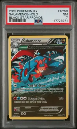 2015 POKEMON XY BLACK STAR PROMOS SALAMENCE #XY59 HOLO PSA 7 NM #117728971 - Image 1