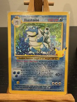 Pokemon TCG Blastoise 2/102 Base Set Holo Rare 100 HP English 1999 - Image 1