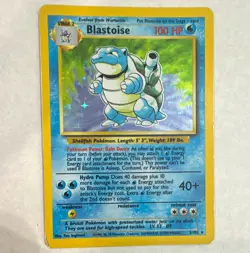 Pokemon TCG Blastoise 2/102 Base Set Holo Rare English 100 HP Stage 2 1999 - Image 1