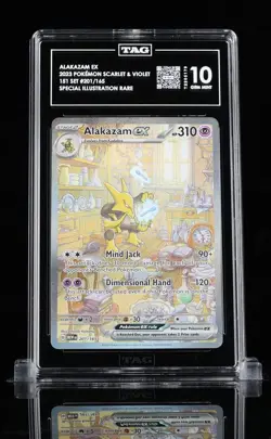 2023 Pokemon Scarlet & Violet 151 Set 201/165 Alakazam EX SIR TAG 10 - Image 1