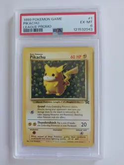 Pokemon TCG Pikachu Wizards Black Star Promos PSA 6 - Image 1