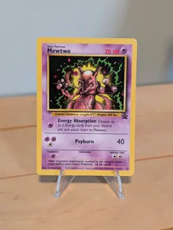2000 Pokemon Black Star Movie Promo #14 Mewtwo LP - Image 1