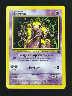 Pokemon TCG Mewtwo #14 Black Star Promo WOTC 2000 Wizards Rare - Image 1