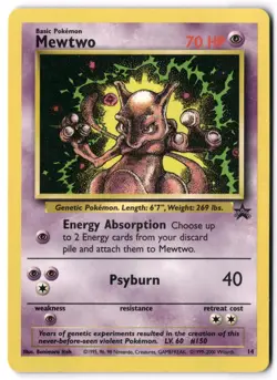 Pokemon Card - Mewtwo 14 Promo - Wizards Black Star Promos WOTC - NM - Image 1
