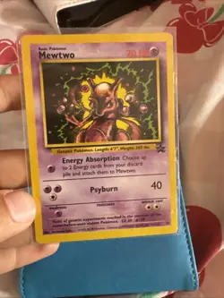 Pokemon Mewtwo Black Star Promo Card 14 Non-Holo, LP-MP Condition - Image 1