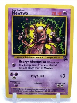 Mewtwo 14 Promo Wizards Black Star Promos Pokemon DMG - Image 1