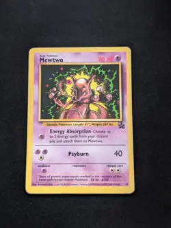 Mewtwo 14 WOTC Black Star Promo - Pokemon Card HP Heavily Played 1999 - Image 1