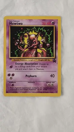 Pokemon 2000 TCG Mewtwo Black Star Promo #14 . Non Holo. - Image 4