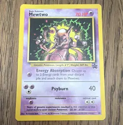 Pokemon Mewtwo Movie Promo #14 Black Star WOTC 2000 LP - Image 1
