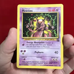 Mewtwo Pokemon The Movie Card Black Star Promo #14 RARE Pokemon Card MP - Image 1