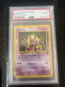 Pokemon TCG Mewtwo Black Star Promo 14 WOTC PSA 8 Mint - Image 1