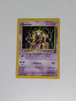 Pokemon TCG Mewtwo 14 Wizards Non-Holo Promo Stamped LP/MP - Image 1
