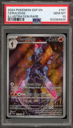 Pokemon Ceruledge Surging Sparks Illustration Rare #197 PSA 10 Gem Mint - Image 1