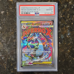 Pokemon TCG Mega Charizard X Ex Mega Attack Rare Holo M2a JP 223/193 PSA 10 - Image 1