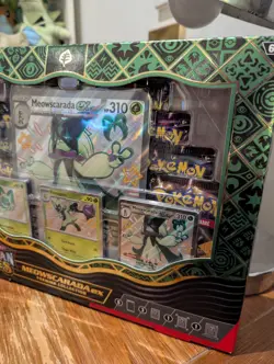 Pokemon paldean fates premium collection box Meowscarada Ex New Sealed - Image 4