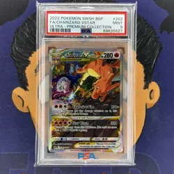 PSA 9 MINT 2022 Pokemon Ultra-Premium Collection CHARIZARD VSTAR #262 Full Art - Image 2