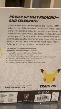 Pokemon TCG Celebrations Pikachu VMAX Premium Figure Collection Box English 2021 - Image 3