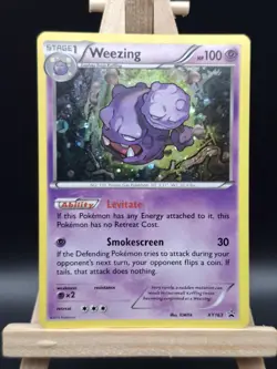 Pokemon TCG Weezing Black Star Promo XY163 Double Swirl Cosmos Holo Rare LP - Image 1