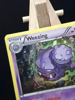 Pokemon TCG Weezing Black Star Promo XY163 Double Swirl Cosmos Holo Rare LP - Image 2