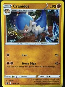 Cranidos HD Swirl 🌀 Promo Cosmos Holo Sword & Shield Pokemon TCG SWSH274 NM - Image 1