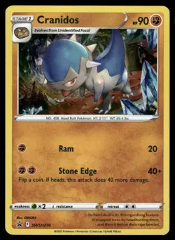 Cranidos HD Swirl 🌀 Promo Cosmos Holo Sword & Shield Pokemon TCG SWSH274 NM - Image 2