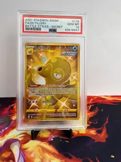 PSA 10 Pokemon Octillery Sword & Shield - Battle Styles 178/163 Holo Secret Rare - Image 1