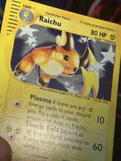 Pokemon TCG Raichu 25/165 Expedition Base Set Holo Rare Vintage 2002 Near Mint - Image 4