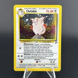 Pokemon TCG Clefable 5/130 Base Set 2 Holo Rare Eng - Image 1