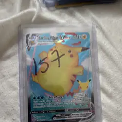 Pokemon TCG Surfing Pikachu VMAX 009/025 Celebrations Holo Signed English 310HP - Image 1