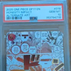 OP11-018 Honesty Impact Manga Alt Art Event English One Piece CCG 2025 PSA 10 - Image 2
