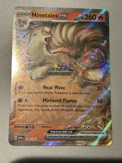 Pokemon Ninetales EX TCG Double Rare Holo Card #038/165 Scarlet and Violet 151 - Image 1