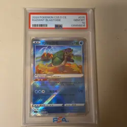 2024 Pokemon TCG Radiant Blastoise 015/066 CS5.5 PSA 10 Shiny - Image 1
