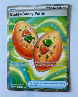 Buddy-Buddy Poffin 167/132 Mega Evolution Full Art Holo Pokemon Card NM - Image 1