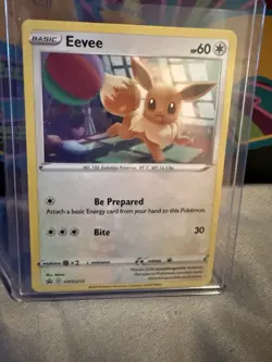 Pokemon Eevee TCG SWSH212 Black Star Promo Holo Card Near Mint Condition - Image 1