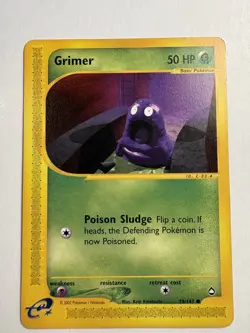 Pokemon Card Grimer Aquapolis Common 79/147 Near Mint - Image 1