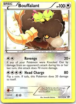 Bouffalant Legendary Treasures 107/113 Uncommon Pokemon Near Mint Pokemon Card - Image 1