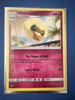 Whimsicott 91/145 Guardians Rising Pokemon TCG Card Uncommon English NM - Image 1
