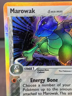 Pokemon TCG Marowak 10/113 EX Delta Species Reverse Holo Rare VTG 2005 HP Crease - Image 2