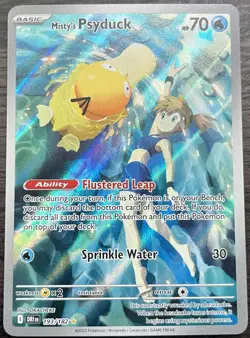 Misty's Psyduck 193/182 Pokemon TCG SV Destined Rivals Holo MINT NM - Image 1