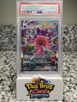 PSA 10 Gengar Vmax 271/264 Pokemon Fusion Strike Holo Alternative Art Card - Image 1