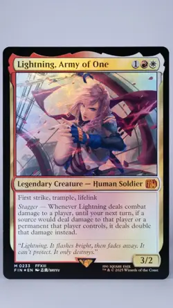 Lightning, Army of One Final Fantasy Regular - Foil- FFXII - UK Seller - Mythic - Image 1